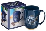 Mug: Ceramic-On Eagle's Wings, Navy Blue, MUG766