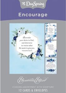 Boxed Cards-Encourage, Elisabeth Elliot, Blue Florals, J9179
