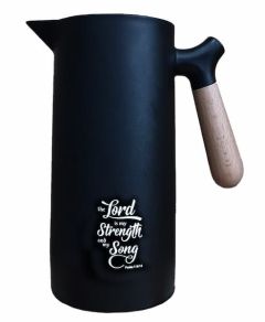 Nordic Style Thermos Flask: Lord Is My Strength, Black