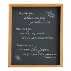 Plaque (Wood)-May the Lord Bless You, Numbers 6:24