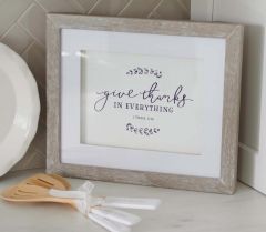 Plaque/Framed-Give Thanks, 1 Thess 5:18, PLA059