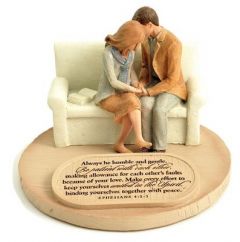 Figure Resin Sculpture-Praying Couple, 20180