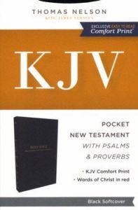 KJV Pocket New Testament With Psalms and Proverbs Black