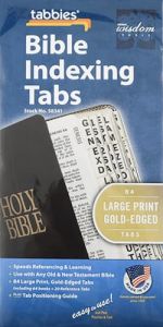 Bible Index Tabs Large Print Gold 51553
