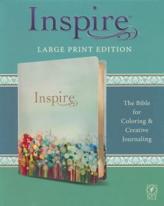 NLT Inspire Bible Large Print Leatherlike-Floral Field