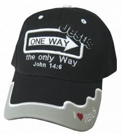 Cap: One Way Jesus, Black, 53757