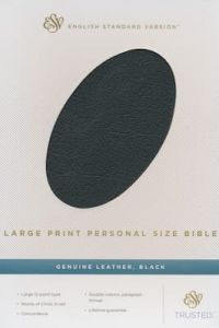 ESV Large Print Personal Size Bible-Genuine Leather Black