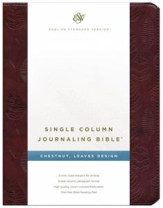 ESV Single Column Journaling Bible TruTone-Chestnut Leave Design