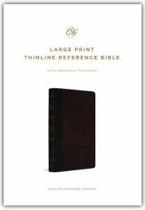 ESV Large Print Thinline Reference Bible, TruTone-Brown/Walnut, Timeless Design