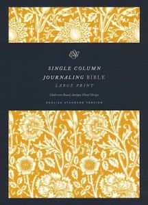 ESV Single Column Journaling Large Print Bible-Cloth over Board, Antique Floral Design