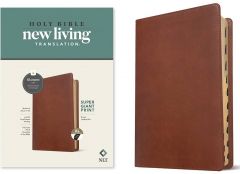 NLT Super Giant Print Bible, Leatherlike, Brown, Index, Filament Enabled Edition