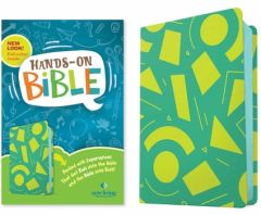 NLT Hands-On Bible for Kids, 3rd Edition LeatherLike Green Lines and Shapes