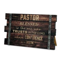 Plaque-Desktop Wood  Pastor   Jer 17:7  