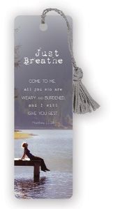 Bookmark With Tassel-Just Breathe, J3419