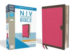 NIV Thinline Bible, Compact LeatherSoft-Pink & Brown, Comfort Print