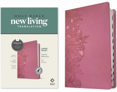 NLT Large Print Thinline Reference Bible, LeatherLike Peony Pink
