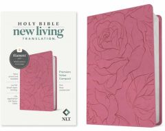 NLT Premium Value Compact Bible LeatherLike-Pink Rose