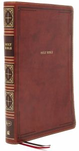 KJV Thinline Giant Print Bible, Comfort Print, LeatherSoft, Brown