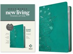 NLT Compact Giant Print Bible, Leatherlike, Peony Rich Teal, Filament Enabled Edition