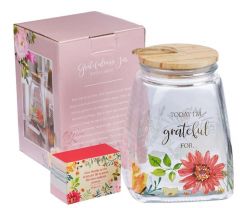 Glass Gratitude Jar with Cards: Today I'm Grateful For, JAR001