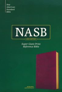 NASB Super Giant Print Reference Bible, Burgundy