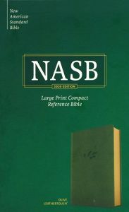 NASB Large Print Compact Reference Bible, LeatherTouch-Olive