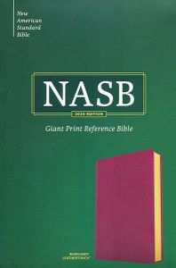 NASB Giant Print Reference Bible, Burgundy LeatherTouch