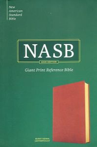 NASB Giant Print Reference Bible, Burnt Sienna, LeatherTouch
