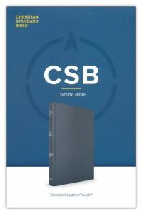 CSB Thinline Bible LeatherTouch-Charcoal