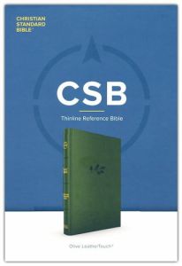 CSB Thinline Reference  Bible LeatherTouch-Olive