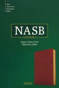 NASB Super Giant Print Reference Bible, Burnt Sienna, Leathertouch