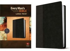 NLT Every Man's Bible, Large Print, LeatherLike-TuTone Black & Onyx