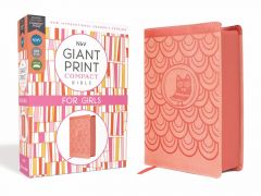 NIrV Giant Print Compact Bible for Girls, Leathersoft, Peach, Comfort Print