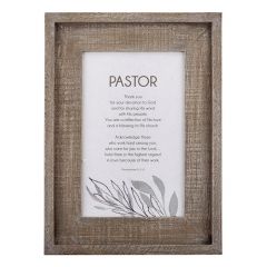Wall Framed Wood-Pastor Appreciation, F4654 +