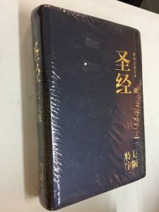 Chinese Union New Punctuation, Simplified Giant-Print Bible, Navy Blue