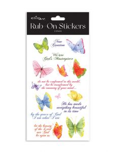 Rub On Sticker-Butterfly Series