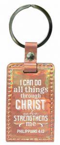Keychain Iridescent - I Can Do All Things Through Christ
