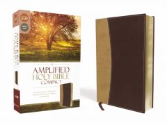 Amplified Holy Bible, Compact Print, Leathersoft-Tan Burgundy