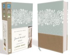 NIV Journal the Word Large Print Bible LeatherSoft-Teal Tan