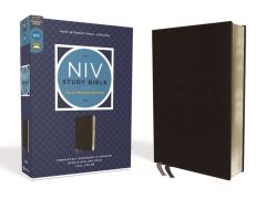 NIV Study Bible  Fully Revised Ed.  Bonded Leather  Black  Red Letter  Comfort Print