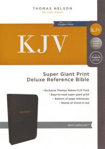 KJV Super Giant Print Deluxe Reference Bible, LeatherSoft, Black