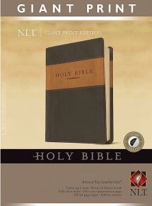 NLT Giant Print,Holy Bible,  Brown/Tan, Indexed