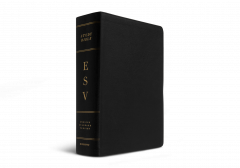 ESV Study Bible, Large Print, Genuine Leather, Black