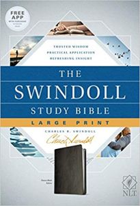 NLT Swindoll Study Bible.Large Print. Leatherlike-Black
