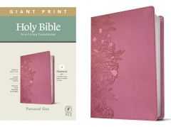 NLT Personal Size Giant Print Bible-Peony Pink, Filament Enabled Edition