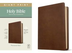 NLT Personal Size Giant Print Bible LeatherLike-Rustic Brown