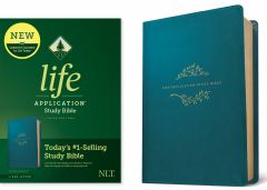 NLT Life Application Study Bible LeatherLike-Teal Blue, Third Edition