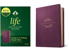 NLT Life Application Study Bible LeatherLike-Purple, Third Edition
