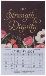 Mini Magnetic Calendar 2023-Strength & Dignity, MMC335