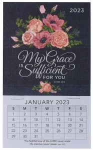 Mini Magnetic Calendar 2023-My Grace Is Sufficient For You, MMC336